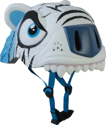 Produktbild von Crazy Safety Kinderhelm Tiger weiß 49-55cm Kopfumfang Led-Licht