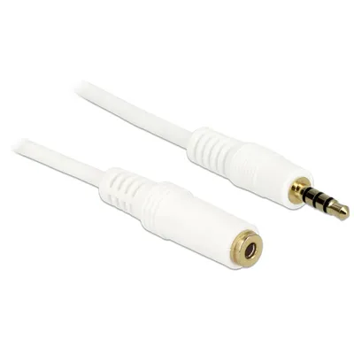 Produktbild von DeLOCK 3.5mm 2m, 3.5mm, Männlich, 3.5mm, Weiblich, 2 m, Weiß