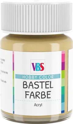 Produktbild von Deckende Acryl Bastelfarbe Gold 15 ml wasserverdünnbar und seidenglänzend