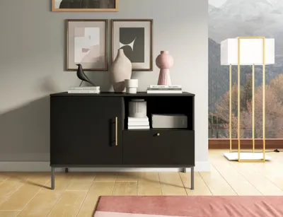 Produktbild von Kommode mit Schublade und Tür CYMBELINE - schwarz