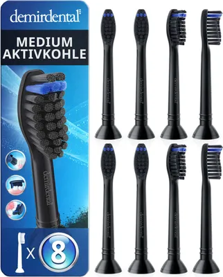 Produktbild von demirdental Aktivkohle Ersatzbürsten passend für Philips Sonicare Toothbrush