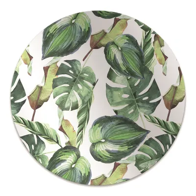 Produktbild von Rundmatte - Stuhlunterlage Bürostuhlunterlage - Rund Ø 100 cm - Bodenmatte - Fußmatte - Palmenblätter