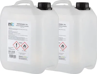 Produktbild von Isopropanol 70 %, Isopropylalkohol, Reinigung, 2x 5 L