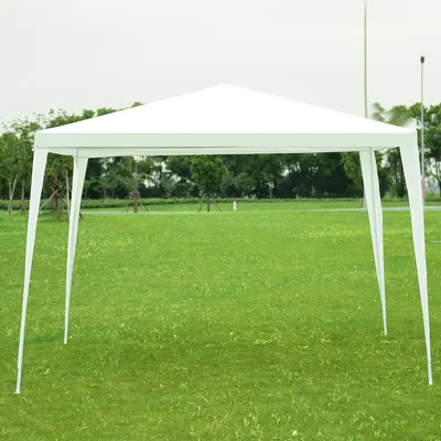 Produktbild von GOPLUS Faltpavillon 3x3m, Pavillon wasserdicht stabil, Gartenpavillon mit Metallrahmen, Partyzelt Bierzelt Festzelt für Garten Terrasse, Partys Hochzeiten Festival, Weiß