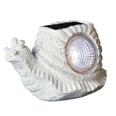 Productafbeelding van Best Season LED-zonne-lamp "Schnecke", 1 warm witte LED, ca. 9x17 cm, met zonnepaneel, inclusief batterij, voor buitengebruik, artikelnummer 477-27
