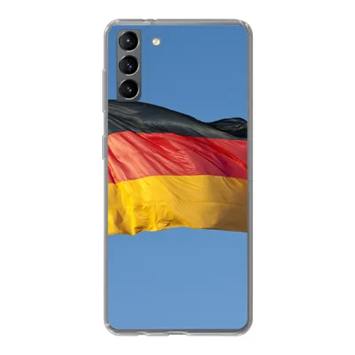 Produktbild von MuchoWow® Handyhülle Schutzhülle Hülle für Samsung Galaxy S21 Plus Foto der deutschen Flagge Silikon Softcase Handy Hülle - Handy-Tasche