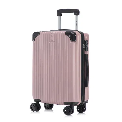 Produktbild von yonsly Premium Reisekoffer TSA-Schloss,YKK-Reißverschluss Hartschalen-Koffer Trolley Kabinenkoffer Rollkoffer Suitcase Handgepäck (Roségold, L)