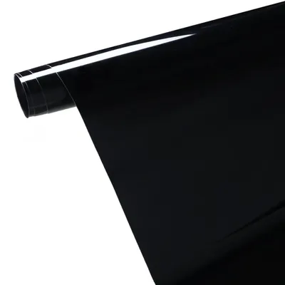 Image de Film adhésif laqué noir brillant, sans bulles, dimensions 150 x 30 cm