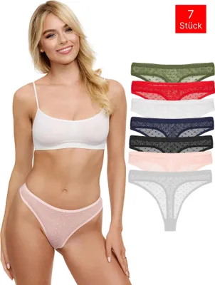 Produktbild von Tazzio Damen String 7er-Pack F918 (Mix, M)