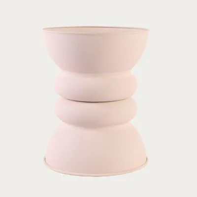 Zdjęcie produktu dla HOMLA Stolik kawowy SOLTRE metalowy ecru 38x47 cm
