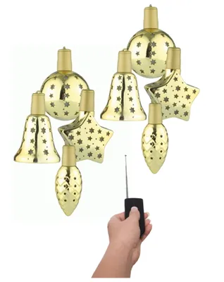 Produktbild von 8x LED Lichterglanz Weihnachtsschmuck Hängedeko in gold kabellos Weihnachten