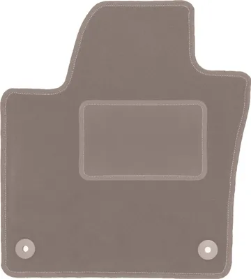 Produktbild von Fahrerfußmatte Velours beige passend für Seat Alhambra II (2010-2018, Minivan) – mit Befestigungen – passgenau