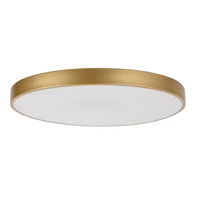 Zdjęcie produktu dla Plafon LED okrągły z pilotem Tesia złoto-biały 60W Odcienie bieli 3760lm metal wym:5x60x60cm IP20 Rabalux