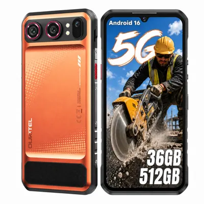Image de OUKITEL WP68 Air Téléphone Portable Incassable 5G Android 16, 36 Go + 512 Go, Batterie 8000 mAh, Écran 6,88" 120 Hz, Appareil Photo 64 MP, NFC, Orange, Image générée par une IA