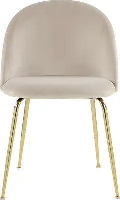 Produktbild von 2er-Set MELBOURNE Stühle - Velours und Metall in Gold - Farbe beige