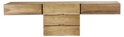 Produktbild von Hängender Waschtisch Unterbau Teakholz 160 cm massiv