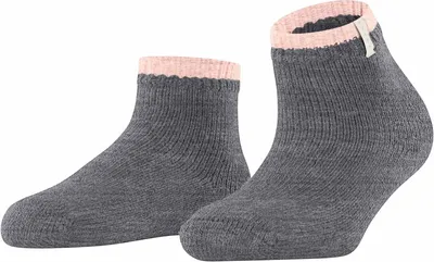 Zdjęcie produktu dla Skarpety damskie FALKE - przytulny plusz, mankiet, ocieplenie, krótkie jasnoszary/różowy 35-38