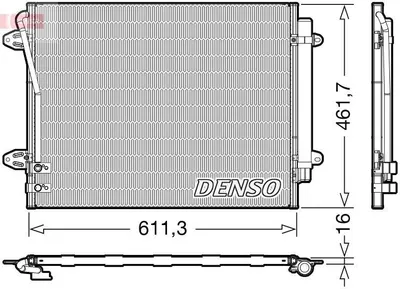Produktbild von DENSO KONDENSATOR KLIMAKÜHLER KLIMAKONDENSATOR mit Trockner