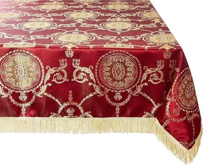 Produktbild von Famanu Tischdecke Bordeaux mit m Muster - zeitlos und elegant