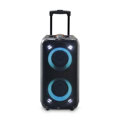 Produktbild von Nedis Bluetooth-Party-Lautsprecher - Batterie 1 Betriebszeit Standardnutzung: 300 min - 240 W - Griff - Partylicht - Equalizer - Orange / Schwarz