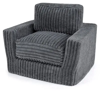 Produktbild von KOMFOTTEU Boneless Einzelsofa aus Cord & Schaumstoff, Grau