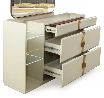 Image de Coiffeuse avec miroir et éclairage, élégante et fonctionnelle
