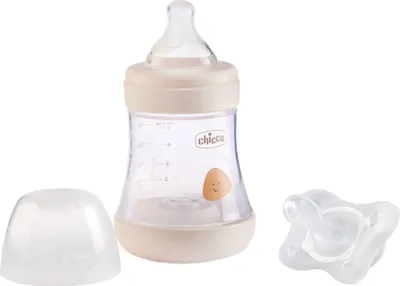 Immagine prodotto di Biberon Chicco Perfect5 + ciuccio Minisoft trasparente  Bambini Trasparente Taglia unica