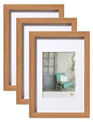 Fotolijsten 20x30 cm, Holzrahmen, 3er-Set, Buche
