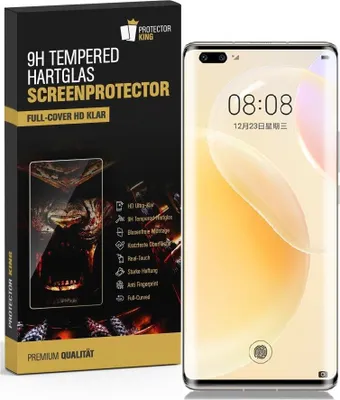 Produktbild von 2x 9H Hartglas für Huawei Nova 9 Pro FULL CURVED Panzerfolie Displayschutz KLAR 3D Panzerglas Schutzglas Schutzfolie