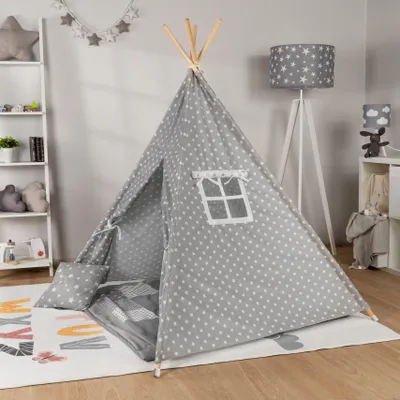 Produktbild von Tipi Kinderzelt für Kinderzimmer Zelt Spielzimmer Indoor Stabil Robust
