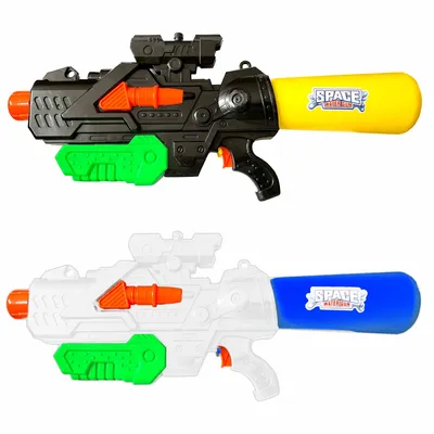 Produktbild von 2er Set Wasserpistole mit XXL Wasser Tank | Spritzpistole Wassergewehr 60cm | Spielzeug Wasserspritzpistole 2l Fassungsvermögen