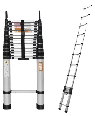 Produktbild von Teleskopleiter, leichtes Aluminium, verstellbare Längen, 6.2M