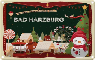Produktbild von vianmo Blechschild 12x18 cm Weihnachten aus BAD HARZBURG
