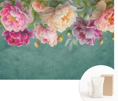 Produktbild von Fototapete - Wandbilder für Wohnzimmer - 208x146 cm - Dekorative Wandfolie - Modernes Design für Wanddekoration - Tapeten für Innenräume - Florale Eleganz