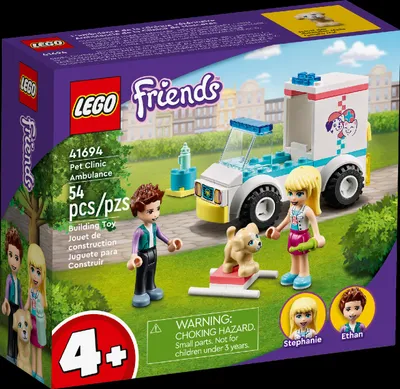 Zdjęcie produktu dla LEGO 41694 Friends Furgonetka ratunkowa dla zwierząt z minilaleczkami Stephanie i Ethanem