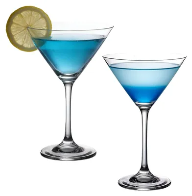 Martini Gläser Set 190 ml, 2 Stück, Cocktailgläser, Kristallglas