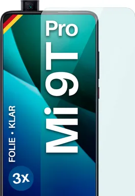 Produktbild von moex® 3x Schutzfolie kompatibel mit Xiaomi Mi 9T Pro - Displayschutzfolie dünn Folie, Klar
