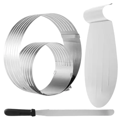4-teiliges Tortenbackzubehör-Set aus Edelstahl