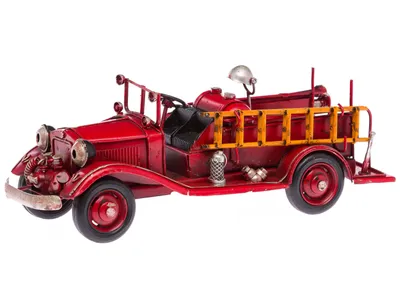 Produktbild von Nostalgie Feuerwehrauto Modellfahrzeug Feuerwehr 25,5cm Auto Blech Firetruck