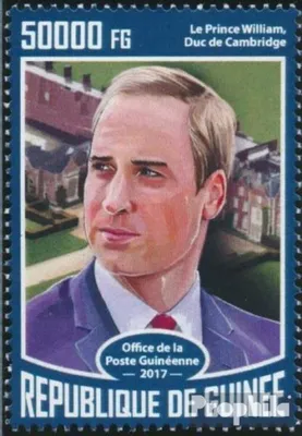Produktbild von Briefmarken Guinea 2017 Mi 12505 (kompl. Ausgabe) postfrisch Prinz William