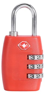 Immagine prodotto di 1PC Modello combinazione a 3 cifre Password Bagaglio Valigia Lucchetto (rosso)