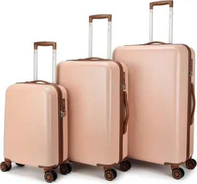 Produktbild von Decent Retro Kofferset Rosa 3-Teilig Inhalt 96, 65 en 35 L