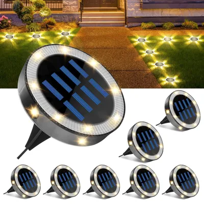 Obrázek produktu pro 8 kusů solárních lamp pro venkovní použití s 6 LED