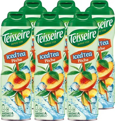 Immagine prodotto di Teisseire Sciroppo per bevande Tè alla pesca 600ml - Gusto intenso (confezione da 6)