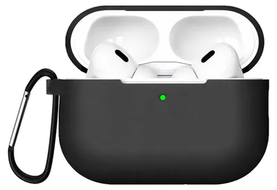 Immagine prodotto di AirPods Pro 3 Custodia protettiva in silicone con moschettone, custodia morbida al tatto, custodia resistente agli urti, antiscivolo, protezione a 360°,  nero