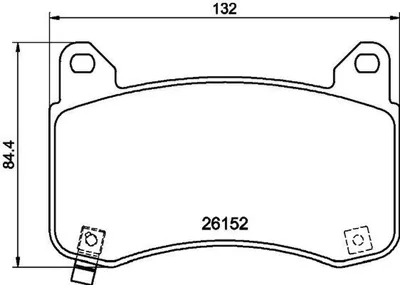 Produktbild von HELLA Bremsbeläge Satz Vorne Bremsklötze für TESLA Model Y (5YJY) 8DB 355 040-901