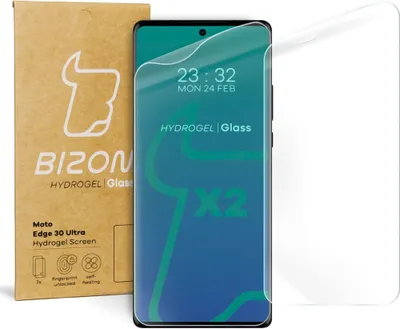 Produktbild von Bizon Glass Hydrogel Displayschutzfolie für Motorola Edge 30 Ultra, 2 Stück