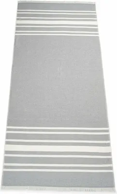 Produktbild von Arowell hammam uterák - organická bavlna/froté, obojstranný - 80 x 180 - prírodný a sivý - pruhovaný