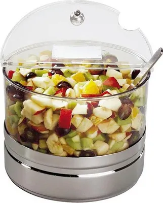 Produktbild von APS 11849 Kühlschale Maxi TOP FRESH, Ø 22 cm, Höhe 18 cm, 4 Liter, inkl. Kühlakku, Schale aus Polycarbonat und Klappdeckel