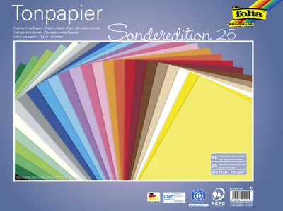 Immagine prodotto di folia 67/25 99 folia Carta argilla, (L)500 x (A)700 mm, 130 g/m², assortiti